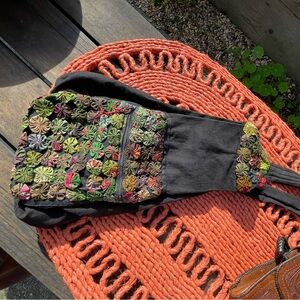 Boho floral cross body bag